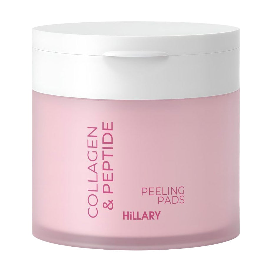 Відлущувальні тонер-пади для обличчя Hillary Collagen &amp; Peptide Peeling Pads з колагеном та пептидами, 120 мл, 60 шт